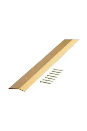Get Yours M-D Carpet Trip, Extra Wide, Smooth, 72249, 72"L, Satin Brass, Screw Nails