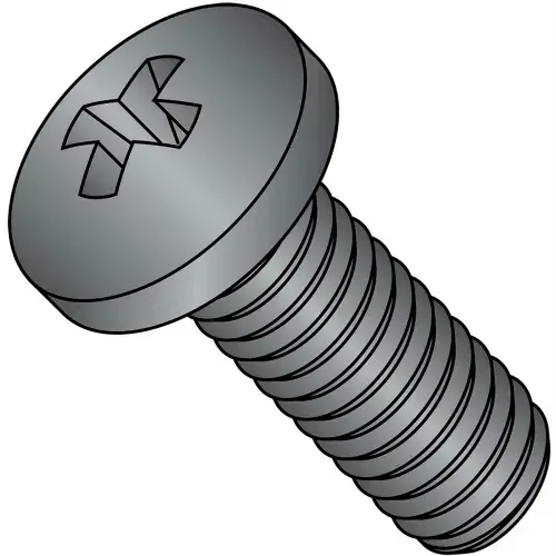 Special Discount 1/4-20 x 5/8 MS51957-B Phillips Pan Machine Screw Coarse - Full Thread - S/S - Black Ox - Pkg of 500