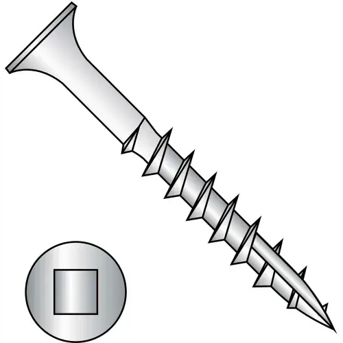 Holiday Sale 14 x 4 Bugle Square Drive Course Thread Type 17 Point Deck Screw 18-8 Stainless Steel - Pkg of 300