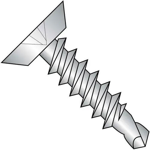 Reduced Price 6 x 1/2 Phillips Flat Undercut Full Thread Self Drilling Screw 410 Stain St - Pkg of 5000