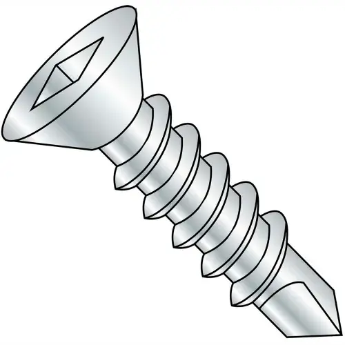 10 x 3 Square Drive Flat Head Full Thread Self Drilling Screw Zinc - Pkg of 1000 Must Have