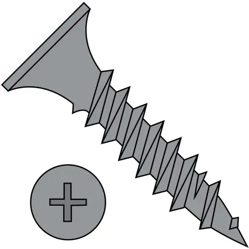 Limited Offer 6 x 1-1/2 Phillips Bugle Head Fine Thread Drywall Screw Black Phosphate - Pkg of 5000