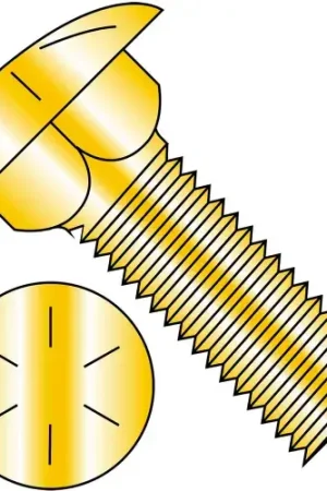 While Supplies Last 1/2-13X2 Carriage Bolt Grade 8 Fully Threaded Zinc Yellow, Pkg of 300