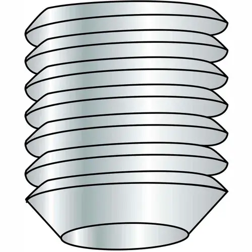 Bargain M8X12 Metric Socket Set Screw Knurl Cup Point Plain Imported, Pkg of 50
