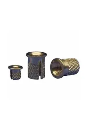 1/4-20 Flanged Press Insert - Brass - 260-4-Br - Pkg Qty 25 Time-Limited