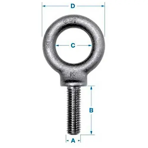 Ken Forging K2022-UNF - Carbon Eyebolt - Shoulder Pattern - 5/16-24 - 1-1/8" Shank - Made In USA Bargain