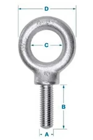 Deal Ken Forging K2025-ZN - Carbon Eyebolt - 1/2-13 - 1-1/2" Shank - Zinc Plated - Made In USA