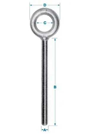 Bargain Ken Forging K2005-6-SS - 304 Stainless Eyebolt - Plain Pattern - 1/2-13 - 6" Shank - Made In USA
