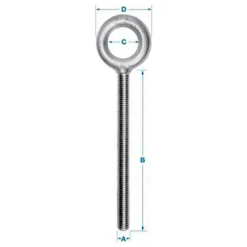 Exclusive Offer Ken Forging K2003-4-1/2-ZN - Carbon Eyebolt - 3/8-16 - 4-1/2" Shank - Zinc Plated - Made In USA