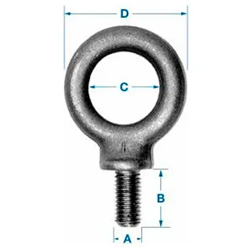 Ken Forging M6-A - Eyebolt - Metric - Shoulder Pattern - M6 x 1.00 - Short Shank - Made In USA Top Pick