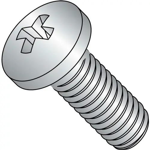 Machine Screw, M6 x 1.00 x 16mm, Phillips Pan Head, Class 4.8, Steel, Zinc, DIN 7985A, Pack of 200 New Release