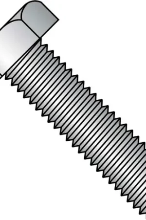 Hex Tap Bolt, 3/8-16 x 1-1/4", Grade A, Low Carbon Steel, Zinc CR+3, FT, UNC, A307, Pack of 50 Clearance