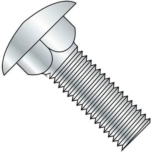 Limited Offer Carriage Bolt - 10-24 x 7/8" - Round Head - Steel - Zinc CR+3 - Grade A - FT - A307, Pack of 250