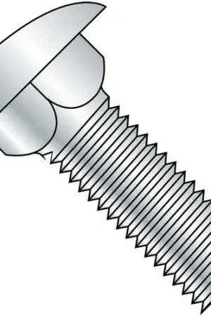 Carriage Bolt - 3/8-16 x 2-1/2" - Round Head - Steel - Zinc CR+3 - Grade A - FT - A307 , Pack of 50 Luxury