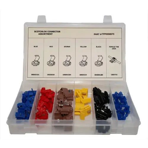Hassle-Free Returns 75 PC Electrical Scotch Lock Terminal Assortment