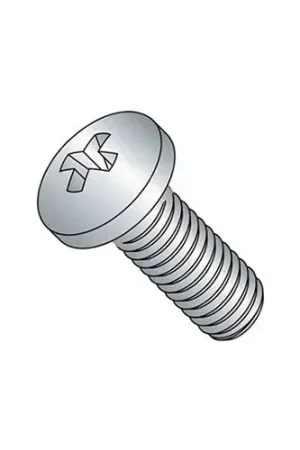 Buy Today M4 x 0.7 x 10mm Machine Screw - Phillips Pan Head - Steel - Zinc - DIN 125B - Pkg of 100