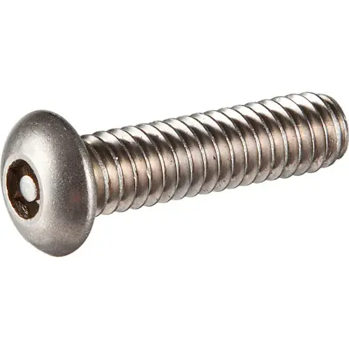 Buy Today 1/4-20 x 1" Tamper-Proof Security Cap Screw - Button Socket Head - 18-8 Stainless Steel - 100 Pk