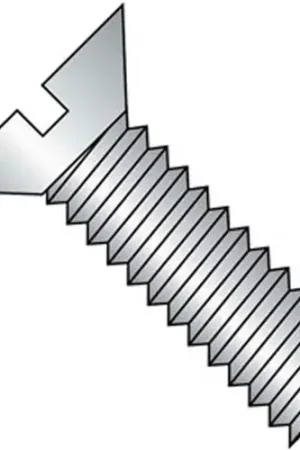 1/4-20 x 2" Machine Screw - Flat Head - Slotted - Steel - Zinc CR+3 - FT, Pack of 100 Brand New