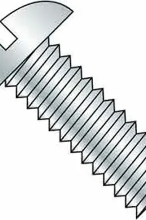 10-24 x 1/2" Machine Screw - Round Head - Slotted - Steel - Zinc CR+3 - FT, Pack of 100 Same Day Shipping