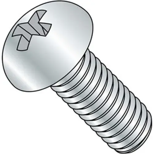 5/16-18 x 1" Machine Screw - Round Head - Phillips - Steel - Zinc CR+3, Pack of 100 Best Price