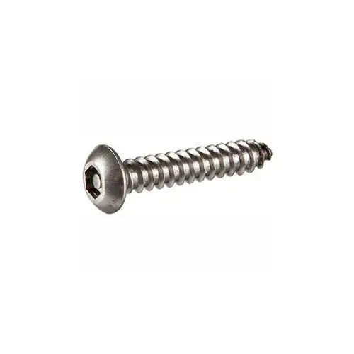 Flash Sale 10AB x 1" Security Sheet Metal Screw - Button Hex Socket Head - 302HQ/18-8 Black Oxide - 100 Pk