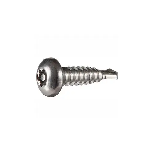 Crafted 10-16 x 1" Security Self-Drilling Screw - Pan Torx Head - 2 Drill Pt - 410 SS - FT - USA - 100 Pk