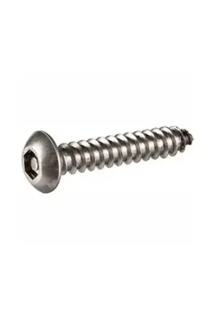8AB x 1-1/4" Security Sheet Metal Screw - Button Hex Socket Head - Steel - Black Oxide - 100 Pk Genuine