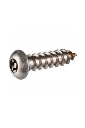 14AB x 1" Security Sheet Metal Screw - Button Torx Head - Steel - Black Oxide - FT - USA - 100 Pk Clearance
