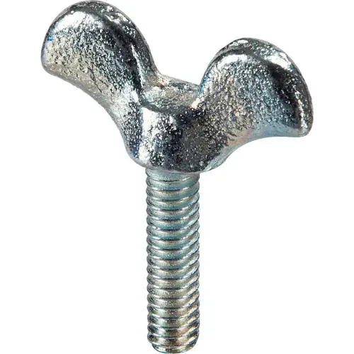 1/4-20 x 1/2" Wing Screw - 1-3/8" Head Width - Malleable Iron - Zinc - USA - Pkg of 25 Mega Sale
