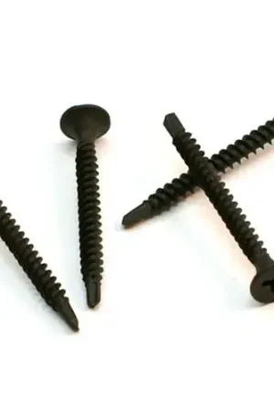 6 x 1" Drywall Screw - Phillips Bugle Head - Black Phosphate - TEK Self-Drilling Pt - Pkg of 1000 Grab Now