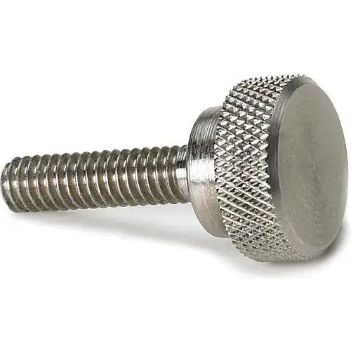 Save Now Precision Thumb Screw w/ Shoulder - M5 x 0.8 - 16mm Thread - 11.1mm Head Dia. - Stainless - Pkg of 5