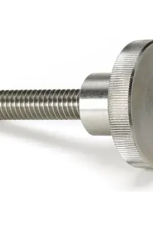 Sale Knurled Thumb Screw w/ Shoulder - 1/2-13 - 2" Thread - 1-3/8" Head Dia. - 1" Head H - SS