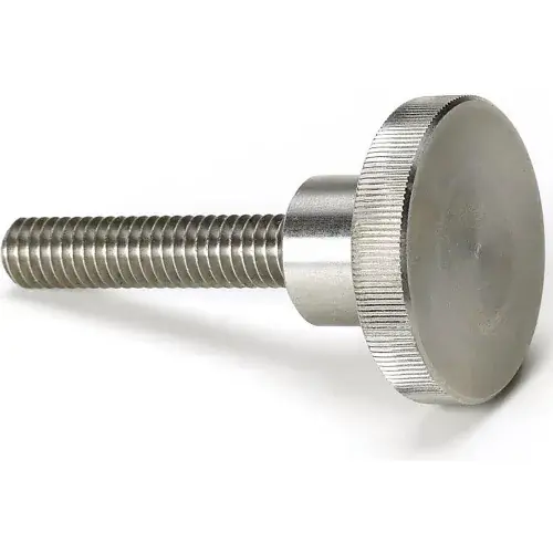 Sale Knurled Thumb Screw w/ Shoulder - 1/2-13 - 2" Thread - 1-3/8" Head Dia. - 1" Head H - SS