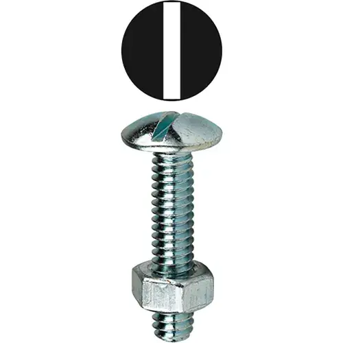 Seasonal Sale L.H.Dottie® Stove Bolt Screw Kit w/ Hex Nuts, Steel, 3/16"-24, Assorted, 100 Pack