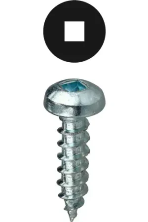 Weekend Sale L.H.Dottie® Sheet Metal Screw, Square Pan Head, Carbon Steel, 8 x 1", 100 Pack
