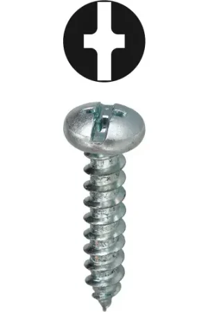 L.H.Dottie® Sheet Metal Screw, Combo Pan Head, Carbon Steel, 10 x 1-1/4", 100 Pack Seasonal Sale