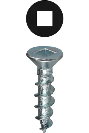 Hassle-Free Returns L.H.Dottie® Flat Head Wood Screw, Square, Carbon Steel, 8 x 1", 100 Pack