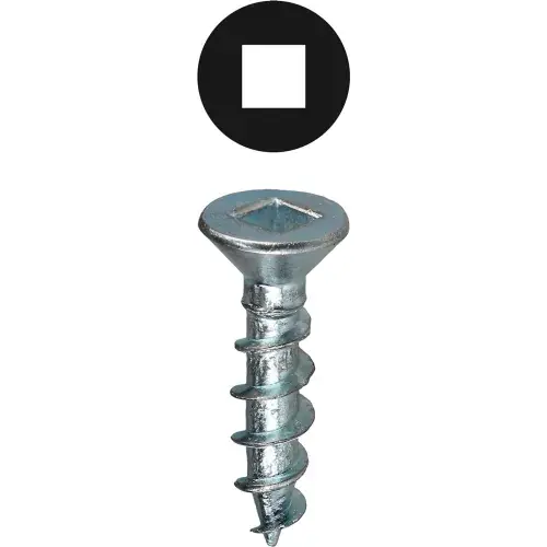 Hassle-Free Returns L.H.Dottie® Flat Head Wood Screw, Square, Carbon Steel, 8 x 1", 100 Pack