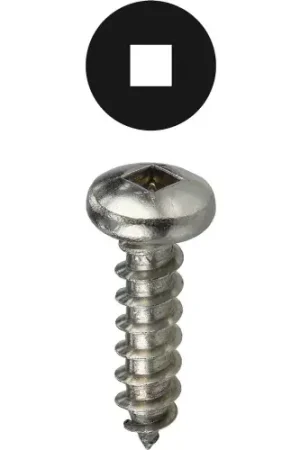 L.H.Dottie® Sheet Metal Screw, Square Pan Head, Stainless Steel, 8 x 2", 100 Pack Get Yours