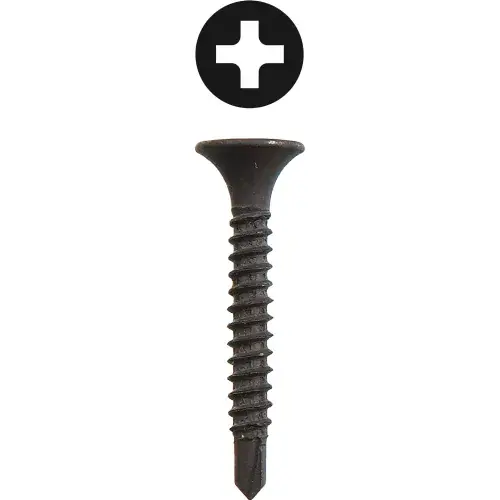 Hassle-Free Returns L.H.Dottie® Drywall Screw, Phillips Bugle Head Fine Thread, 6 x 1-1/4", Tuff 500 Pack