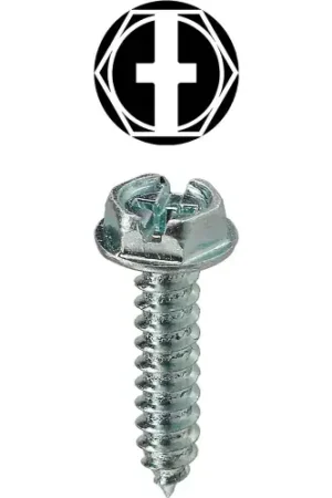 Top Rated L.H.Dottie® Sheet Metal Screw, Phillips/Slotted, Hex Washer Head, 10 x 3", 100 Pack