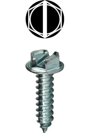 Fresh Stock L.H.Dottie® Sheet Metal Screw, Phillips/Slotted, Hex Washer Head, 6 x 2", 100 Pack