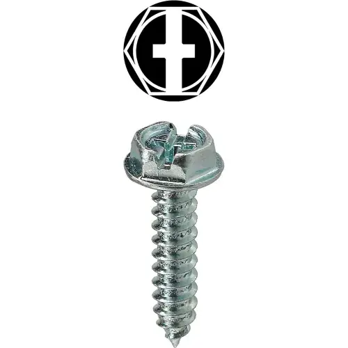 Seasonal Sale L.H.Dottie® Sheet Metal Screw, Phillips/Slotted, Hex Washer Head, 12 x 3", 100 Pack