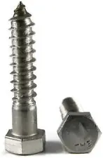 5/16" X 5" Hex Head Lag Screws 18/8 Stainless Steel (50 / Pkg.) Budget