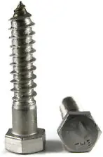 Hot Picks 1/2" X 8" Hex Head Lag Screws 18/8 Stainless Steel (1 / Pkg.)