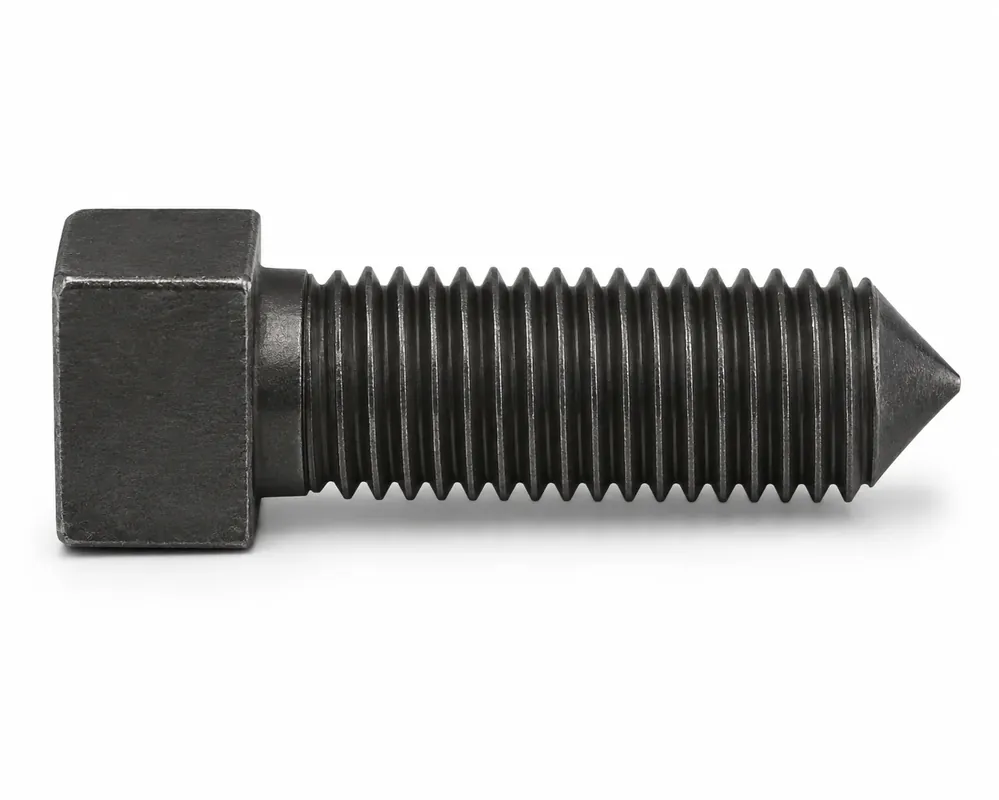 1/4-20 X 3/8" Square Head Set Screws Cone Point Case Hardened Steel (100 / Pkg.) Price Drop