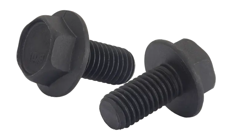 [200 PKG] Flange Bolts DIN 6921 10.9 Steel Black Phosphate M12-1.75 X 50 Authentic