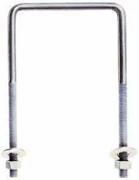 While Supplies Last 3/8"-16 X 6" X 7" U Bolts Square Bend, With Two Nuts and Two Washers Hot Dipped Galvanized Steel (50 / Pkg.)