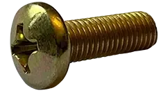 Certified 8-32 X 5/16" Machine Screws Pan Head Phillips Drive Steel Zinc Yellow (10000/Pkg.)