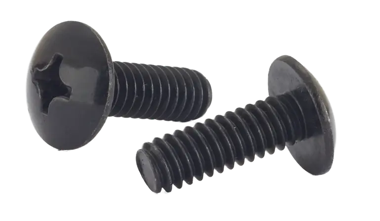 4-40 X 3/8" Machine Screws Truss Head Phillips Drive 18/8 Stainless Steel Black Oxide (7000/Pkg.) Bargain